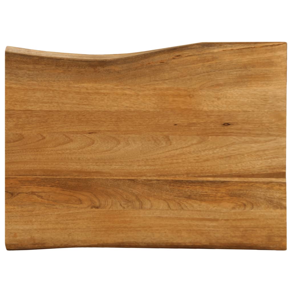 Tischplatte mit Baumkante 90x60x3,8 cm Massivholz Mango