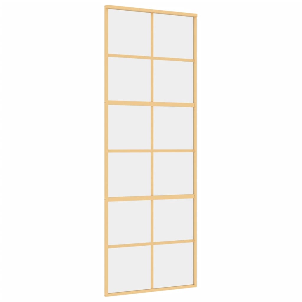 Schiebetür Golden 76x205 cm ESG-Klarglas und Aluminium