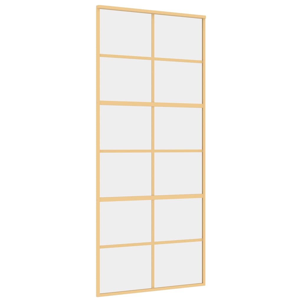 Schiebetür Golden 90x205 cm ESG-Klarglas und Aluminium