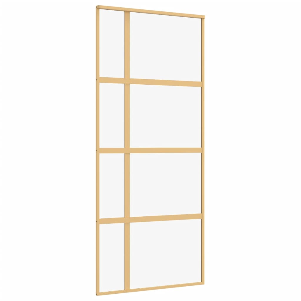 Schiebetür Golden 90x205 cm ESG-Klarglas und Aluminium
