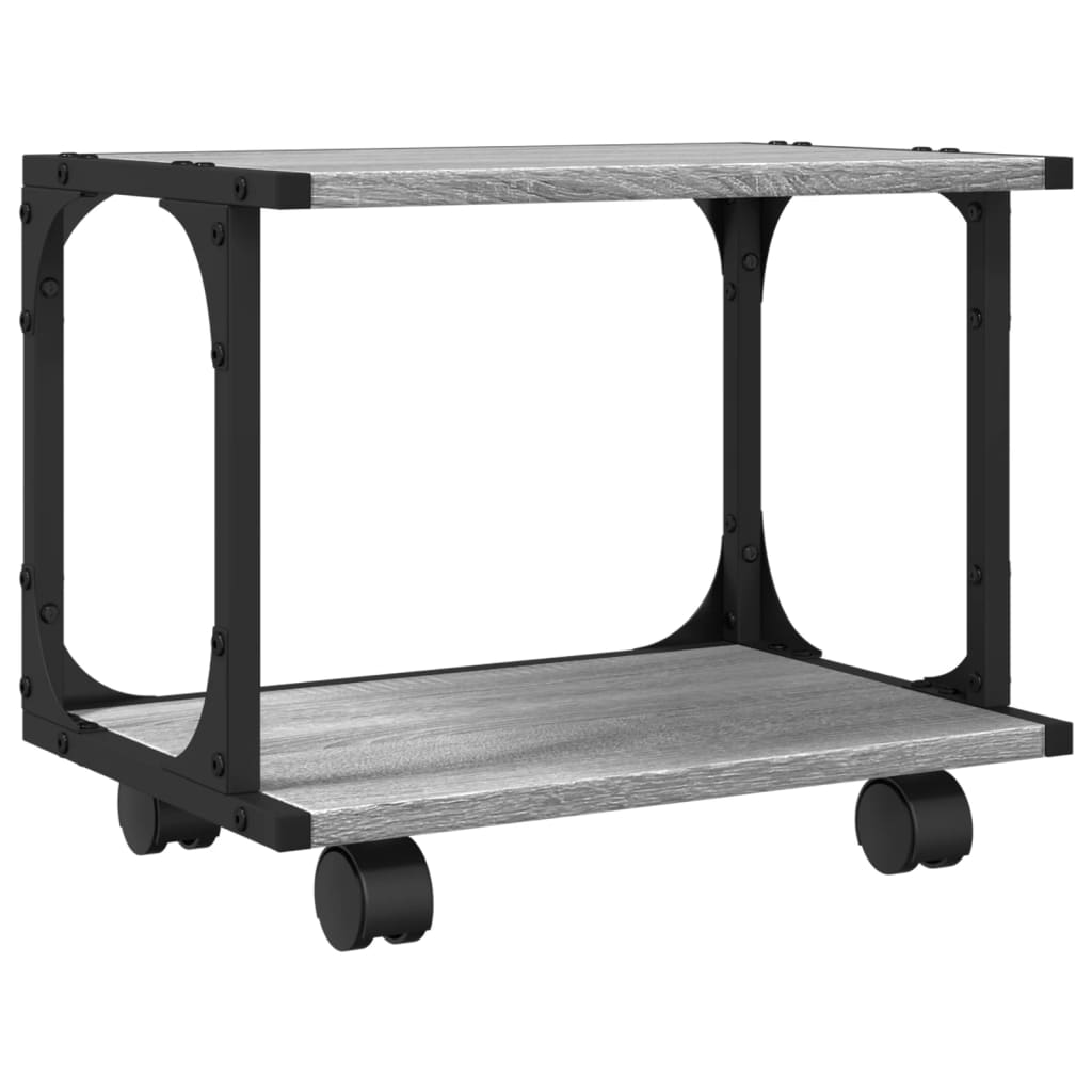 Druckerständer 2 Ablagen Grau Sonoma 41x28x33,5cm Holzwerkstoff