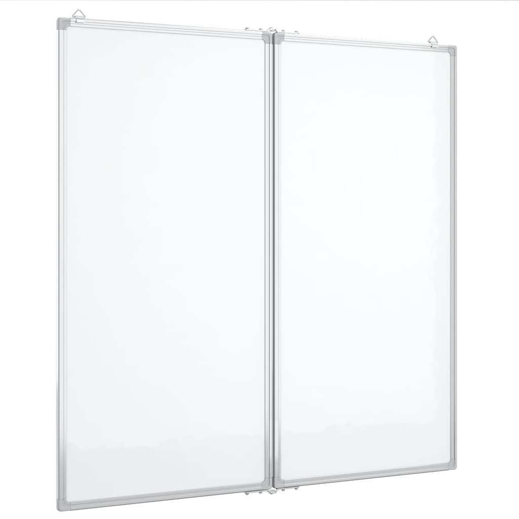 Magnetisches Whiteboard Klappbar 80x80x1,7 cm Aluminium