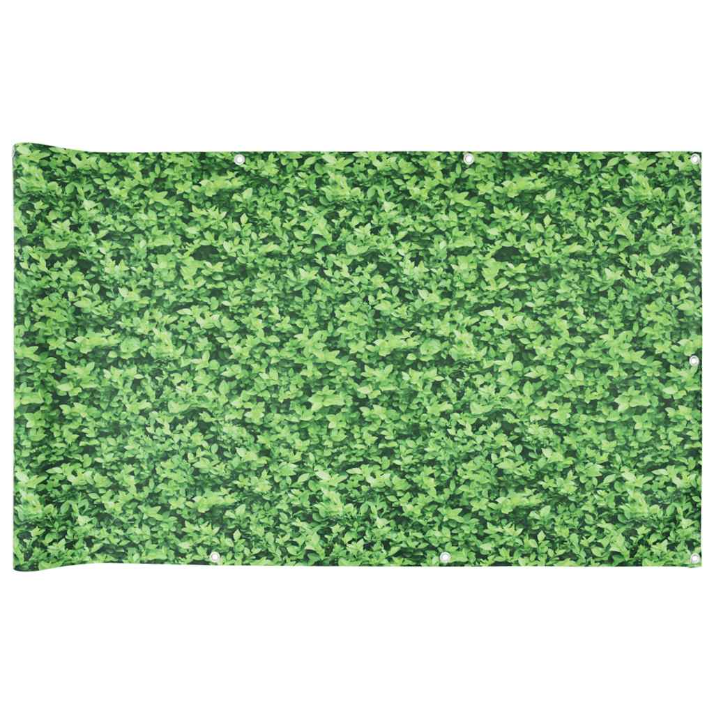 Balkon-Sichtschutz Pflanzen-Optik Grün 500x120 cm PVC