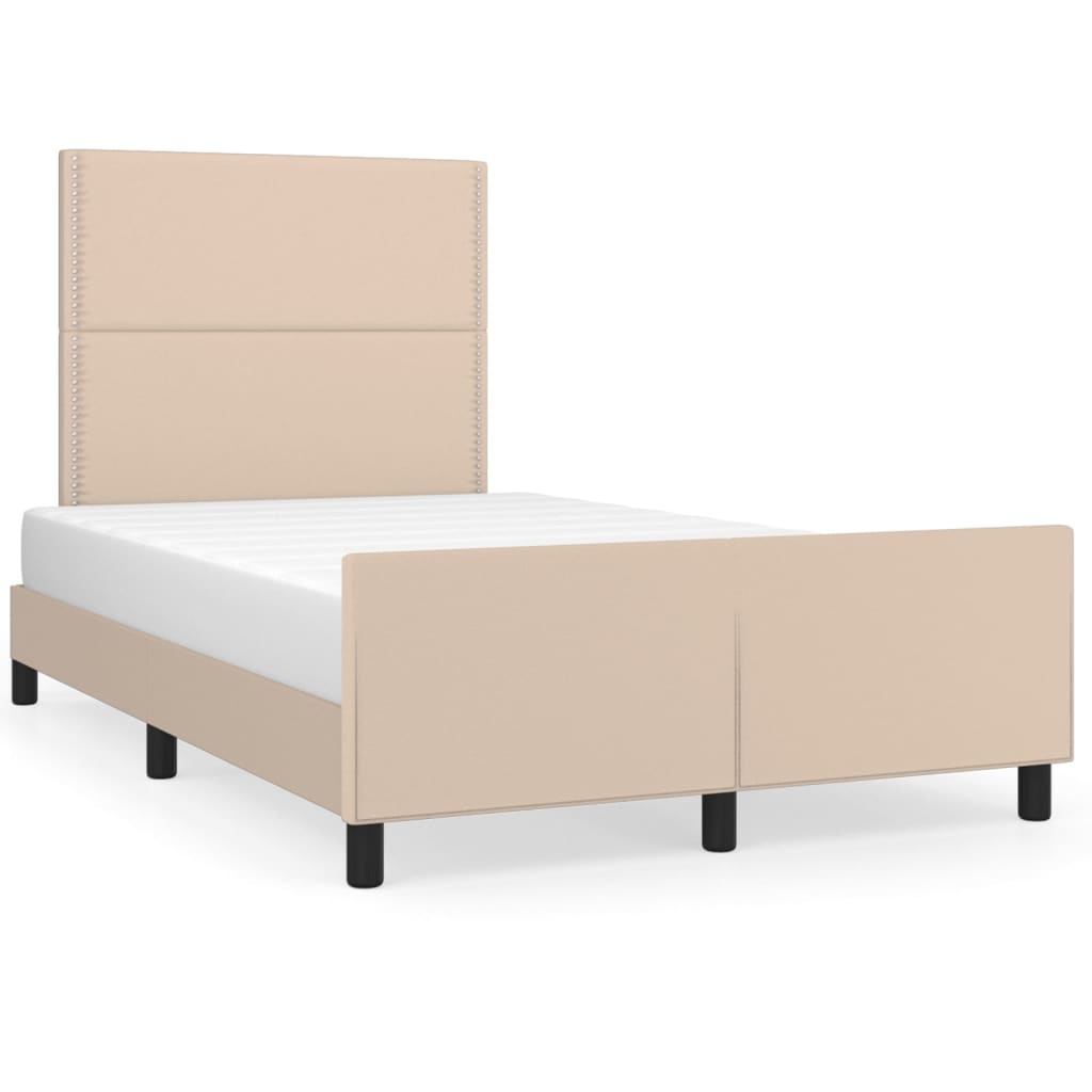 Bettgestell ohne Matratze Cappuccino-Braun 120x190cm Kunstleder