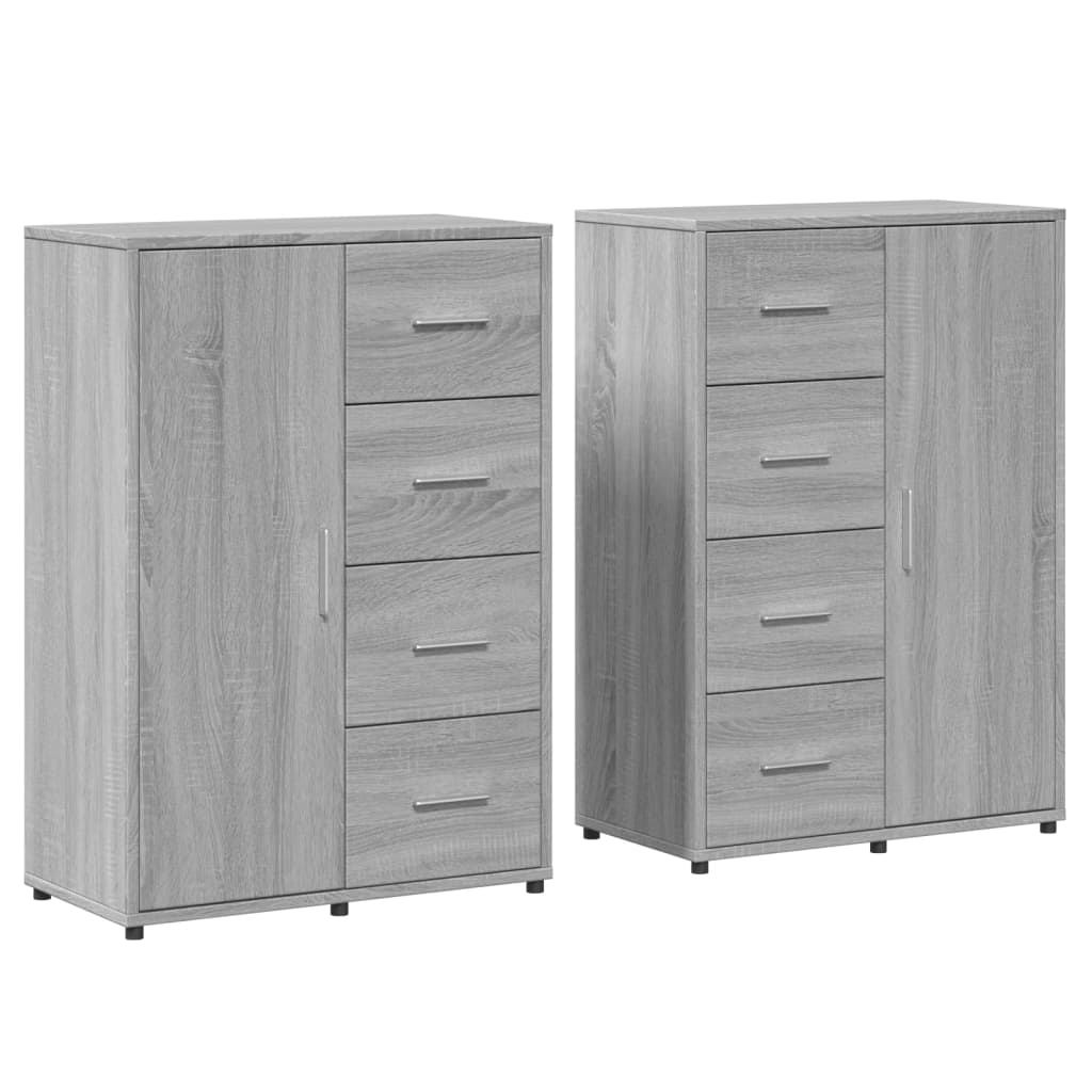 Sideboards 2 pcs. Grey Sonoma 60x31x84 cm wood-based material