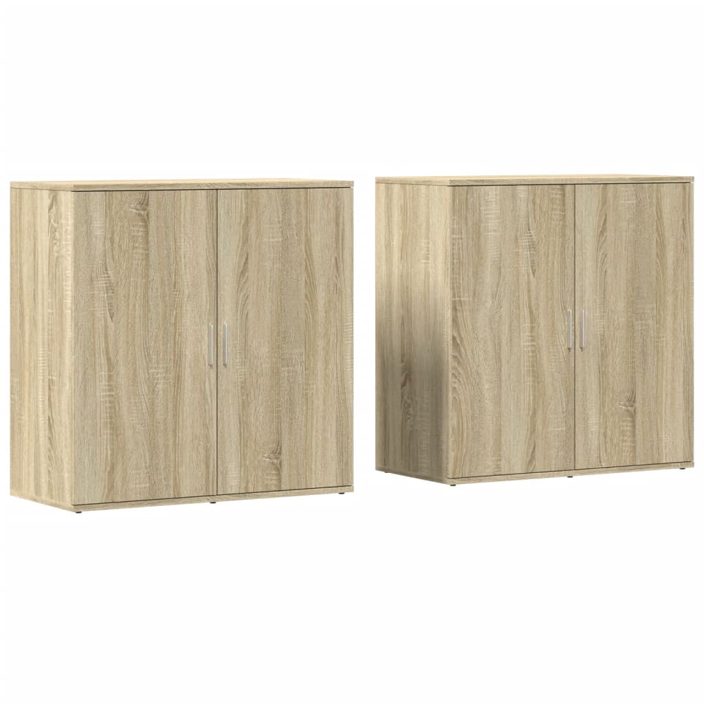 Sideboards 2 pcs. Sonoma oak 79x38x80 cm wood-based material