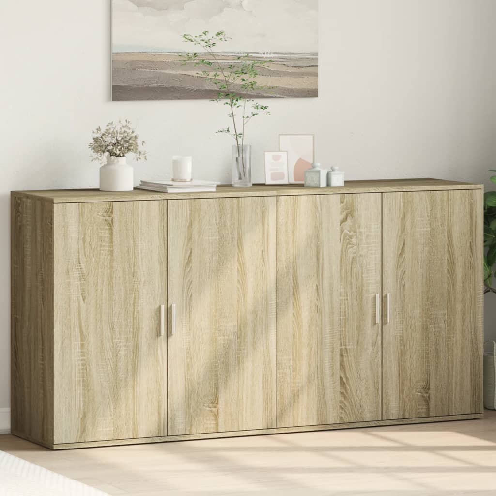 Sideboards 2 pcs. Sonoma oak 79x38x80 cm wood-based material