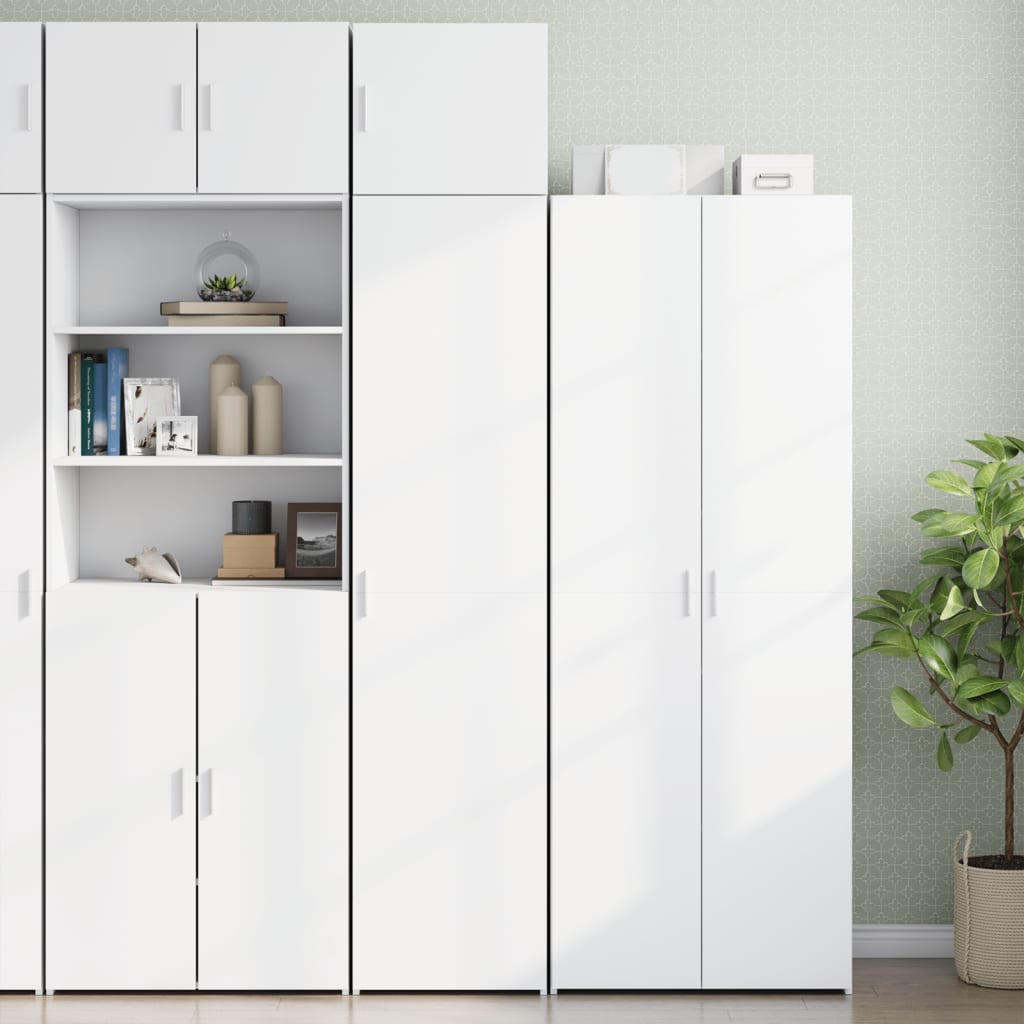 Tall cabinet narrow white 45x42.5x225 cm wood-based material