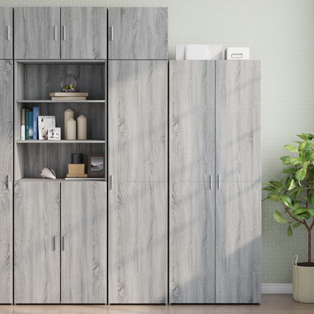 Tall cabinet narrow grey Sonoma 45x42.5x225 cm wood material