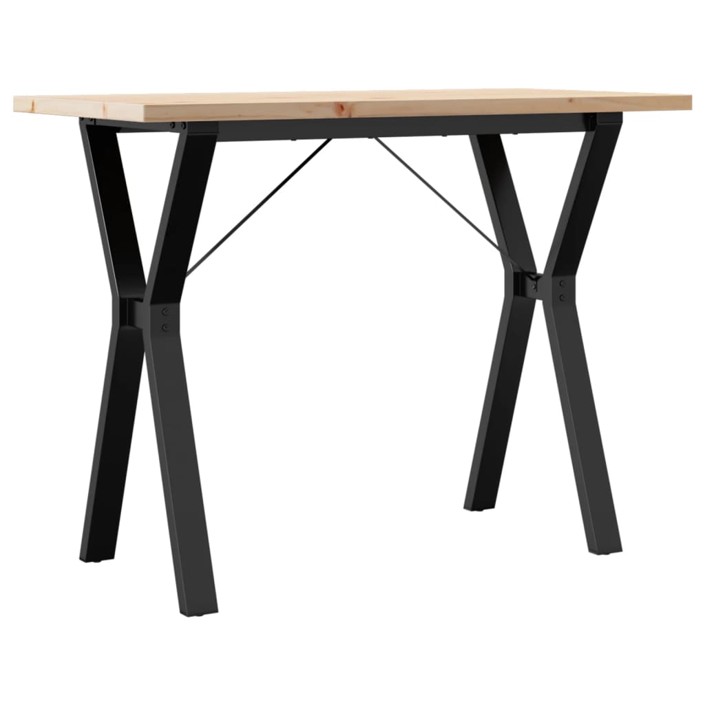 Esstisch Y-Gestell 100x50x75,5 cm Massivholz Kiefer & Stahl