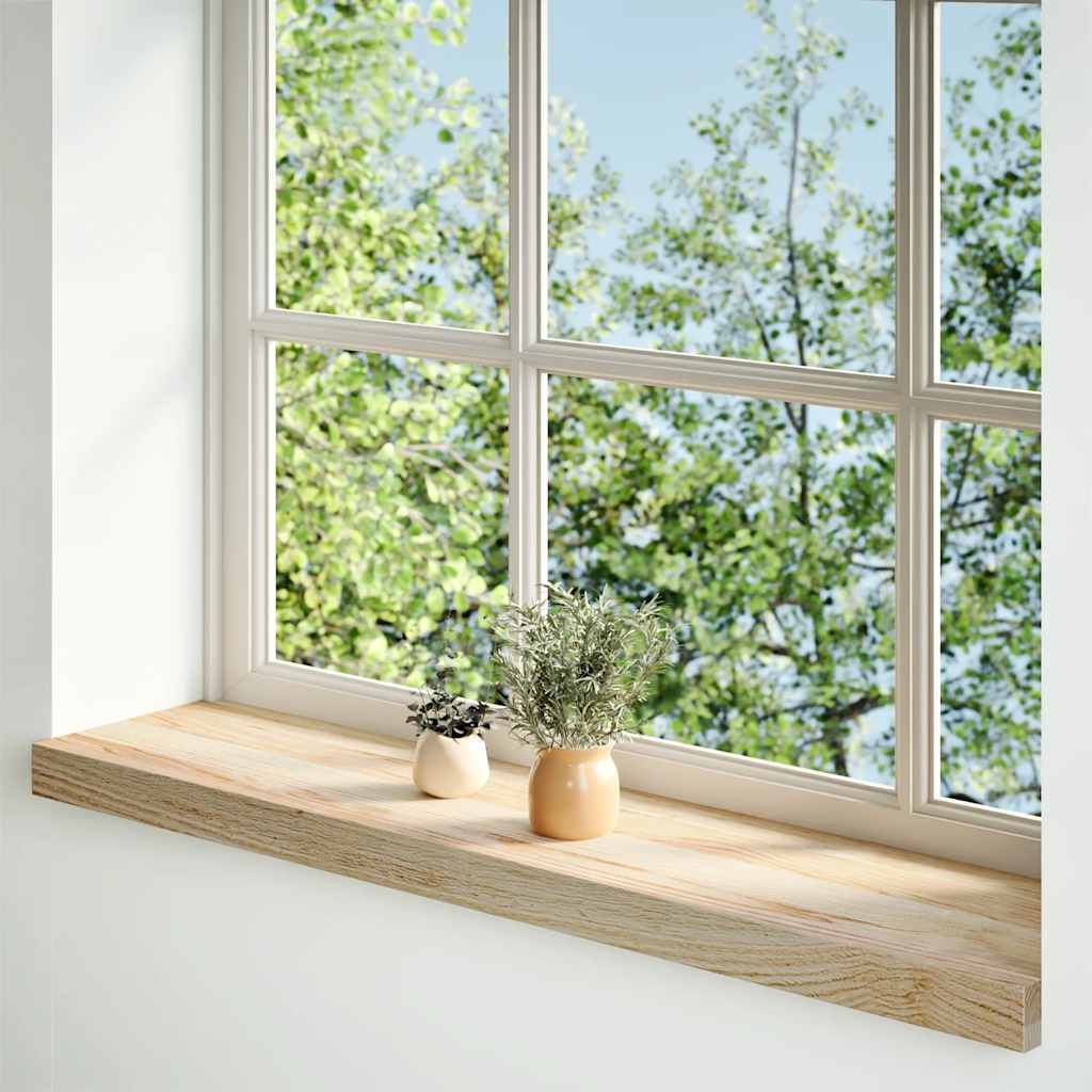 Fensterbänke 2 Stk. Unbehandelt 90x20x2 cm Massivholz Eiche