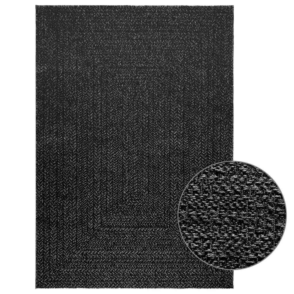 Carpet ZIZUR Anthracite 120x170cm Jute Look Indoor and Outdoor