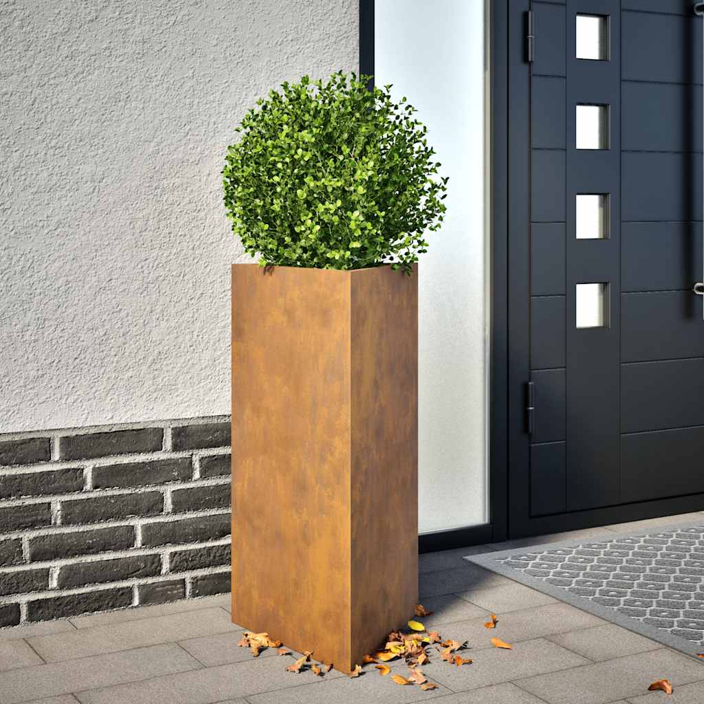 Pflanzkübel 2 Stk. Dreieckig 40x40x75 cm Wetterfester Stahl
