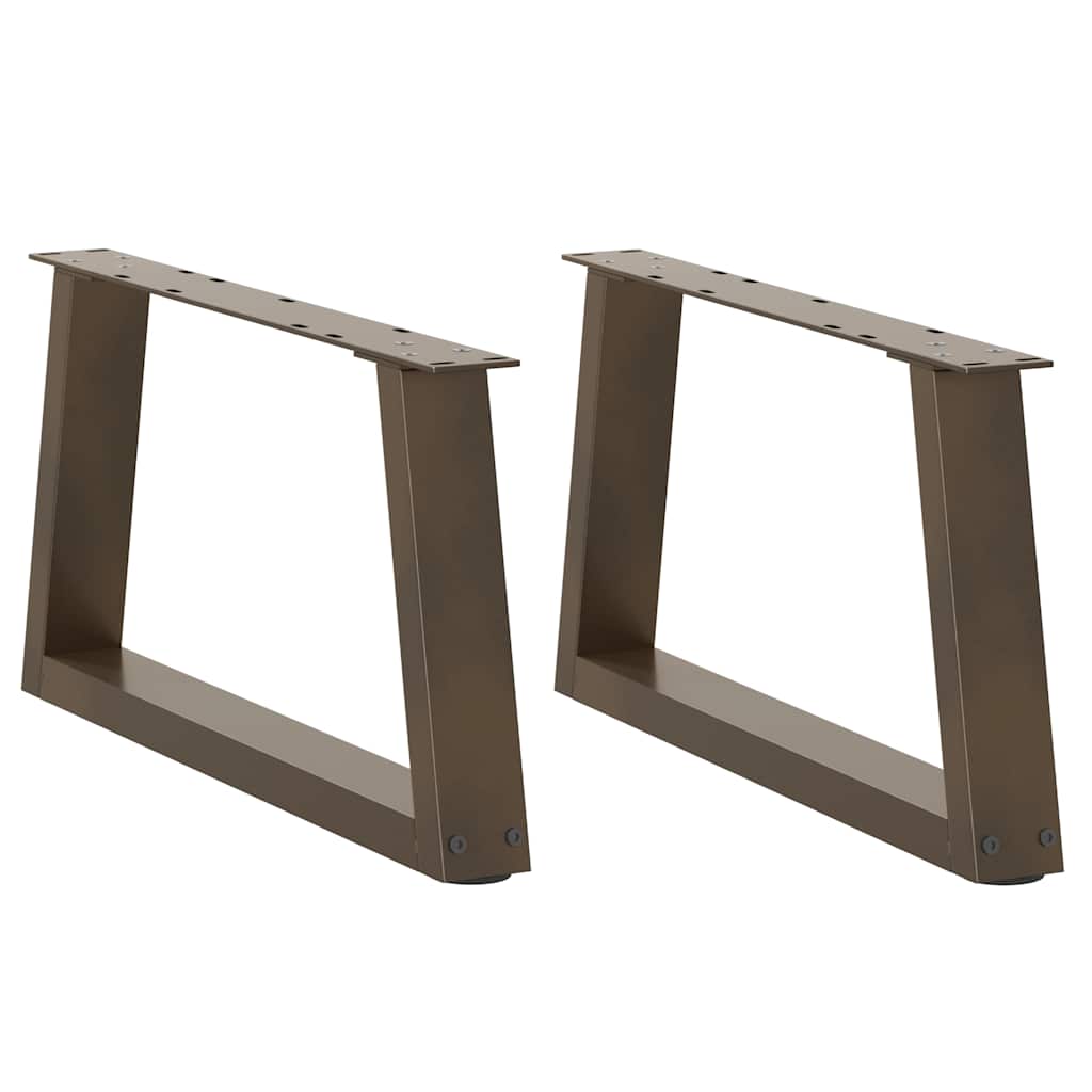 Coffee table legs V-shape 2 pieces natural steel 70x(30-31.3) cm steel