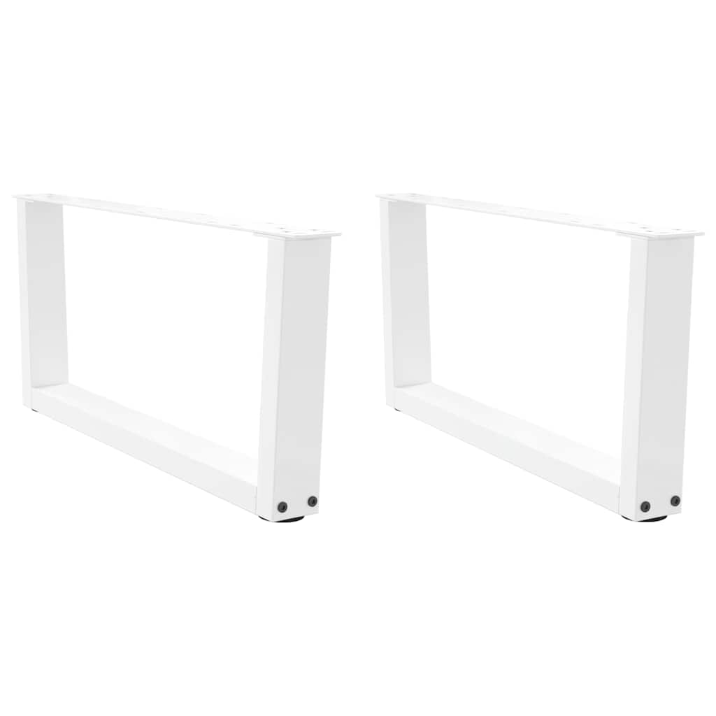 Coffee table legs V-shape 2 pieces white 70x(30-31.3) cm steel