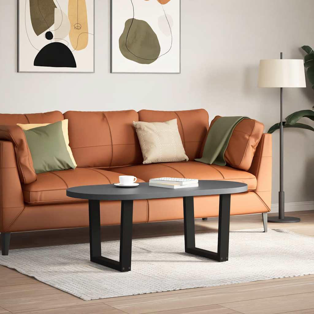 Coffee table legs V-shape 2 pieces black 50x(42-43.3) cm steel