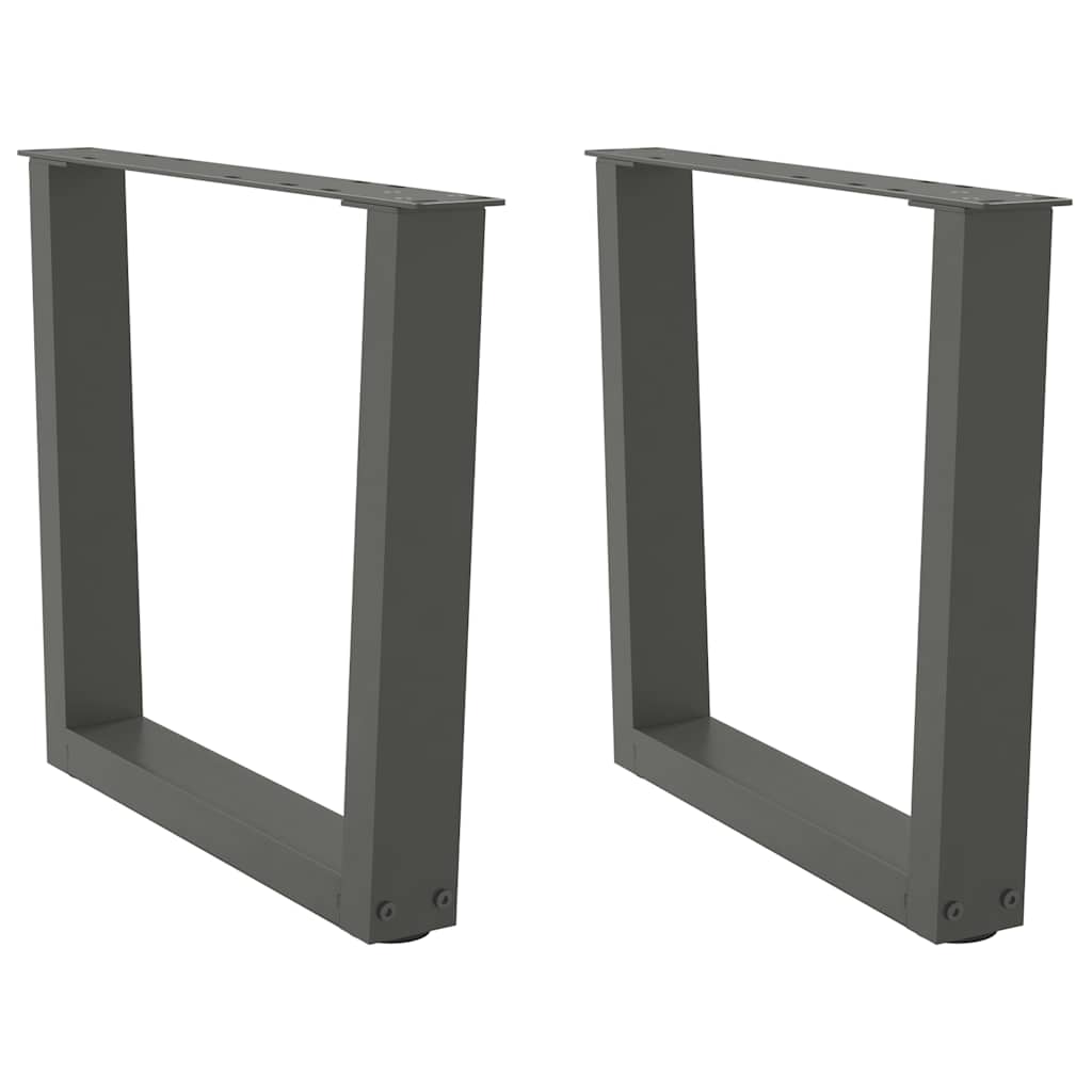 Coffee table legs V-shape 2 pieces anthracite 60x(42-43.3) cm steel