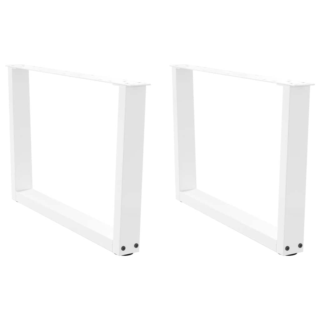 Coffee table legs V-shape 2 pieces white 70x(42-43.3) cm steel
