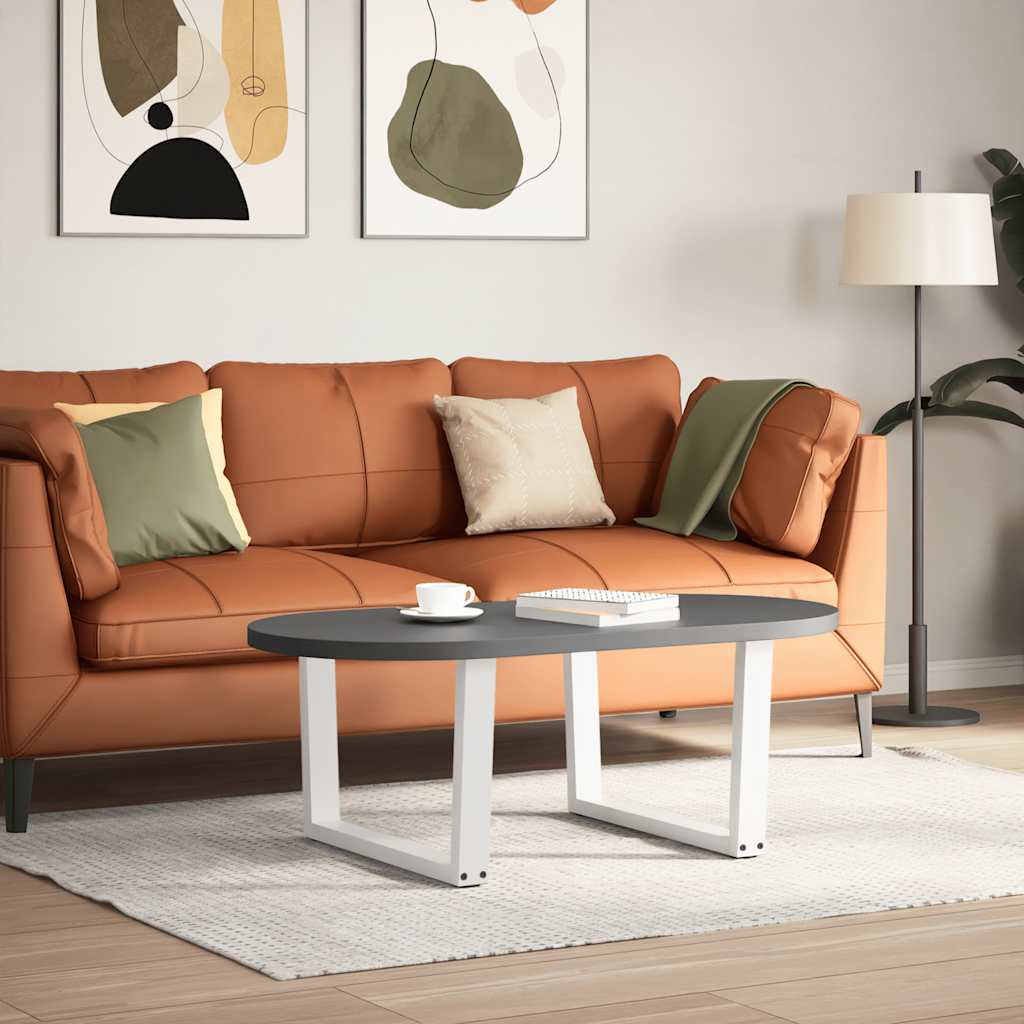 Coffee table legs V-shape 2 pieces white 70x(42-43.3) cm steel