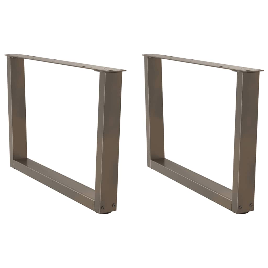 Coffee table legs V-shape 2 pieces natural steel 70x(42-43.3) cm steel