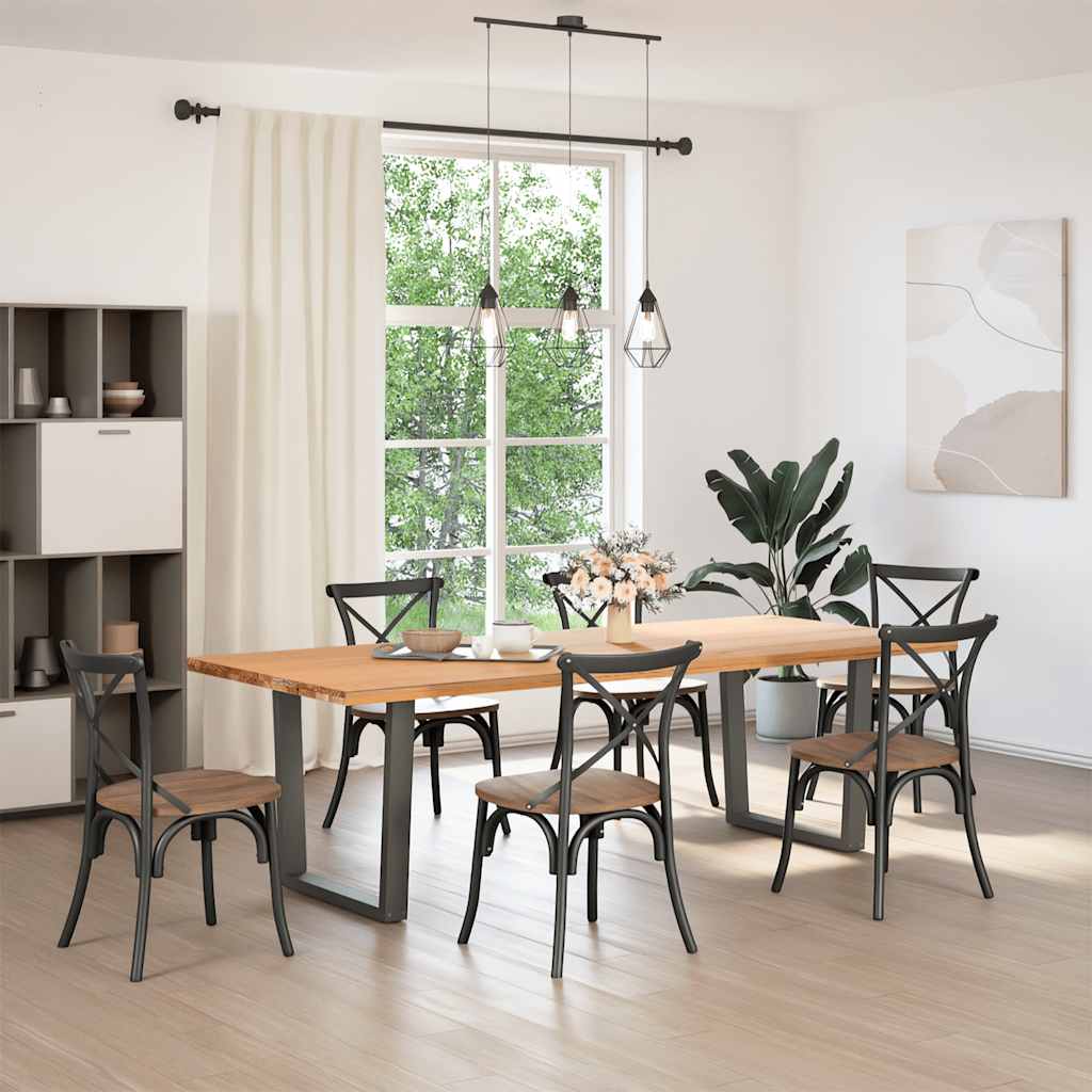 Dining Table Legs V-Shape 2 Pieces Anthracite 80x(72-73.3) cm Steel
