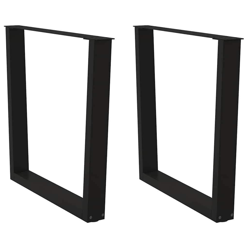 Dining Table Legs V-Shape 2 Pieces Black 90x(72-73.3) cm Steel
