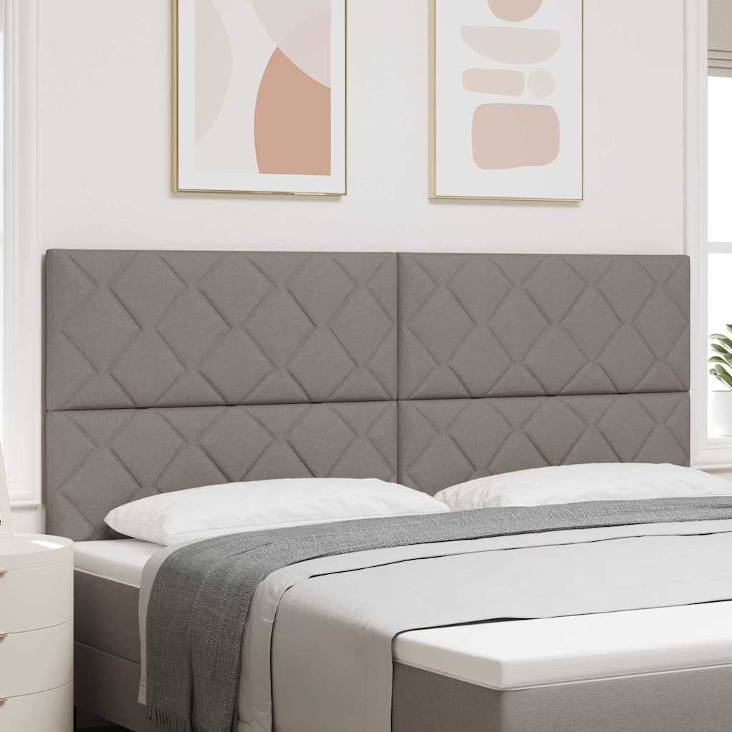 Kopfteil mit LED -Streifenleuchten Taupe 200 cm Stoff