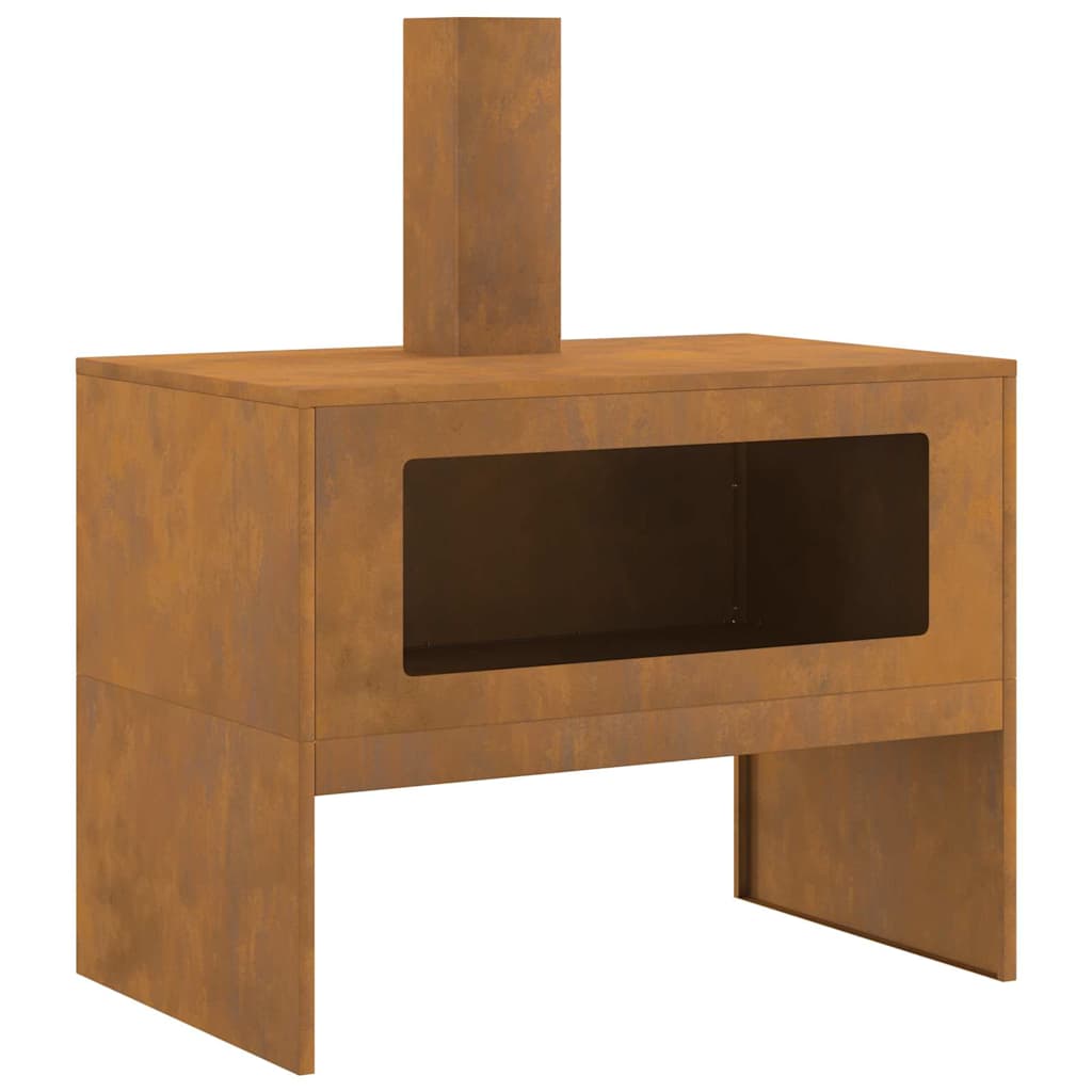 Feuerplatz Braun 80 x 50 x 96 cm Witterungsbeständiger Stahl