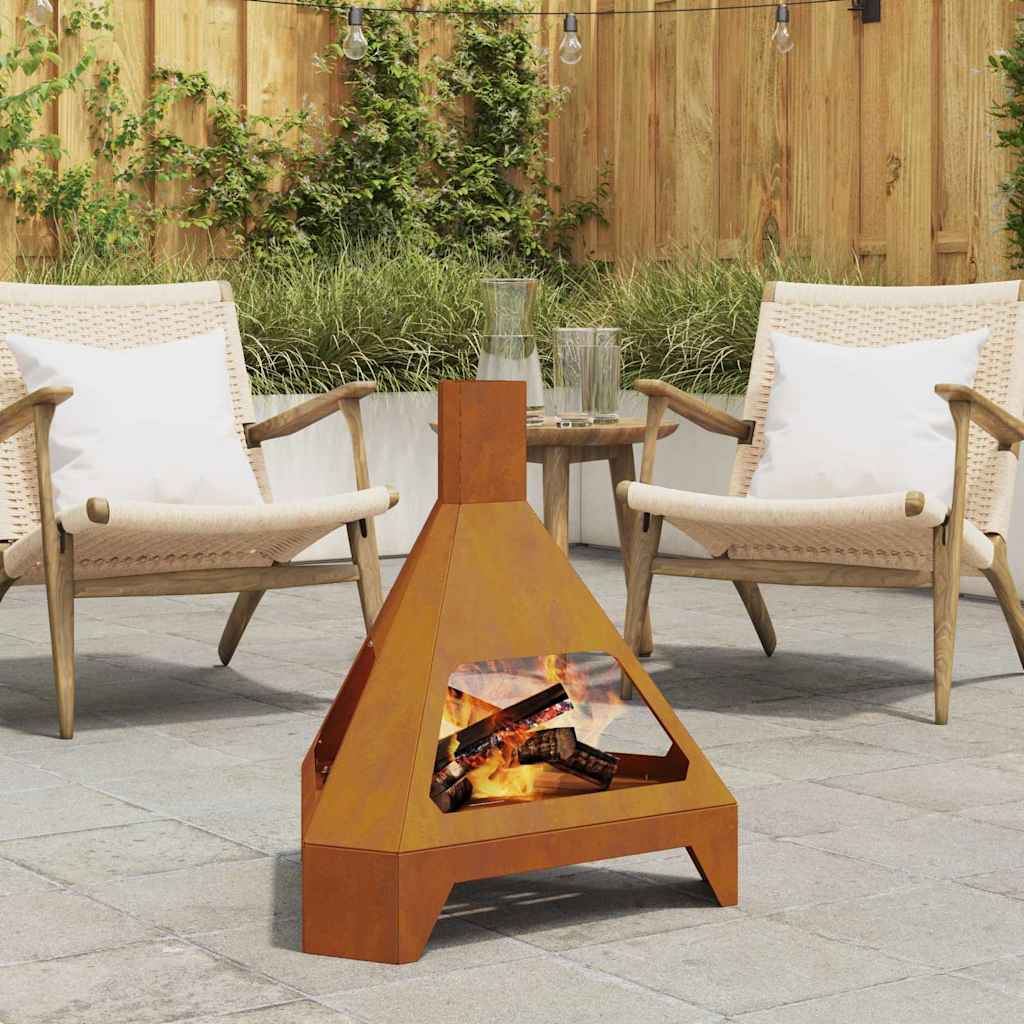 Feuerplatz Braun 50 x 43 x 52 cm Witterungsbeständiger Stahl