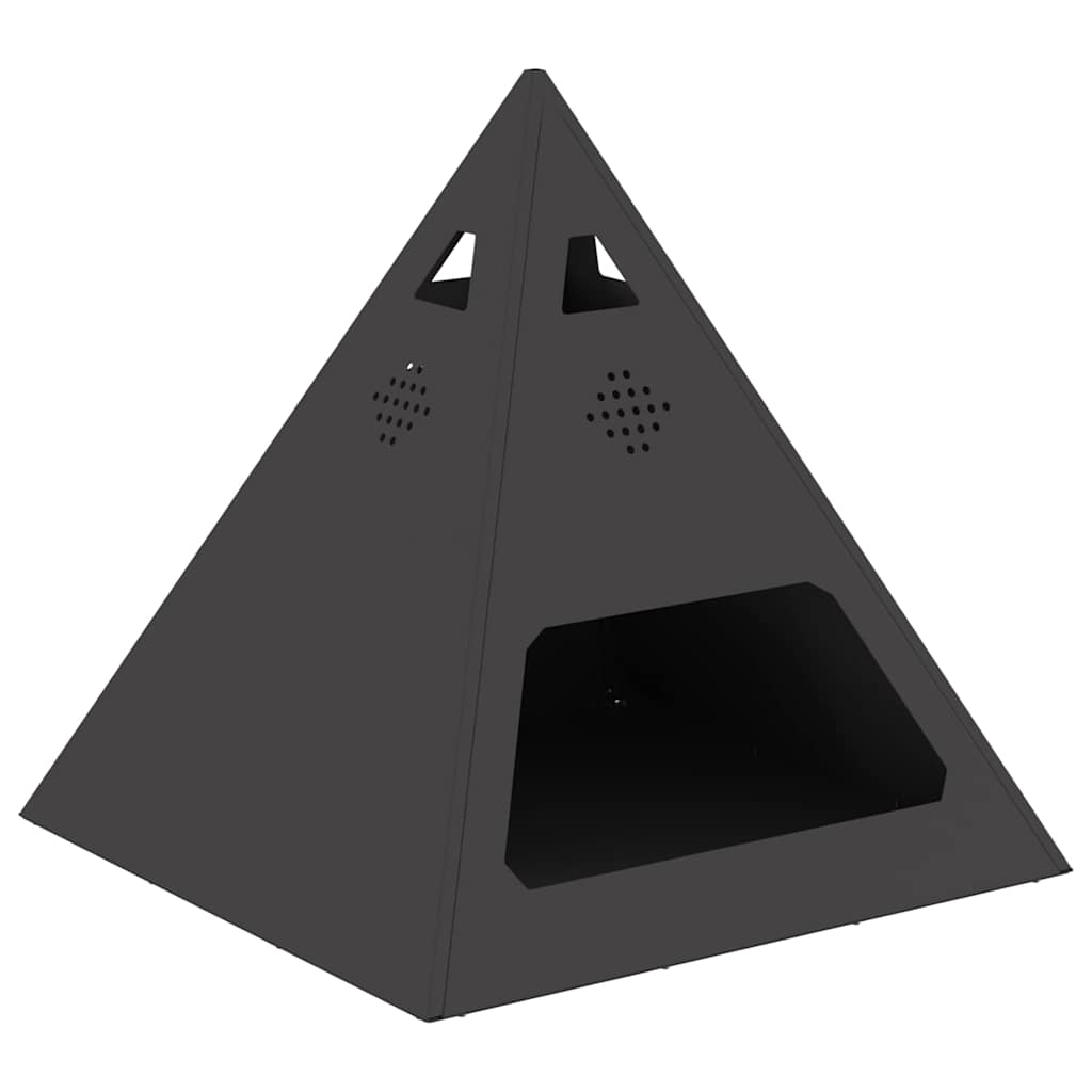 Feuerplatz Schwarz 50 x 50 x 51 cm Kaltgewalzter Stahl
