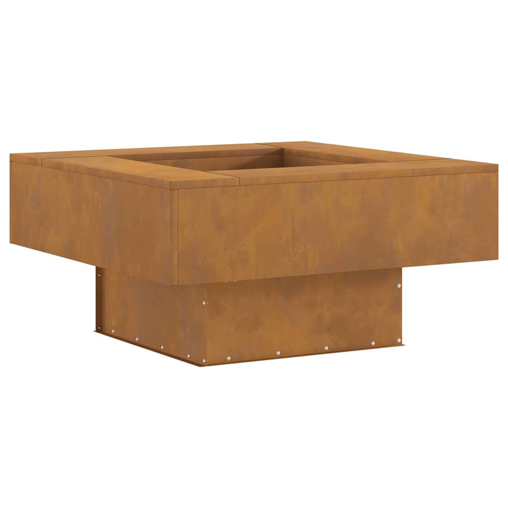 Feuerplatz Braun 80 x 80 x 40 cm Witterungsbeständiger Stahl