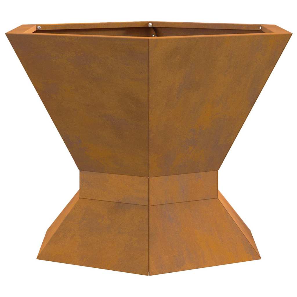 Feuerplatz Braun 50 x 50 x 40 cm Witterungsbeständiger Stahl