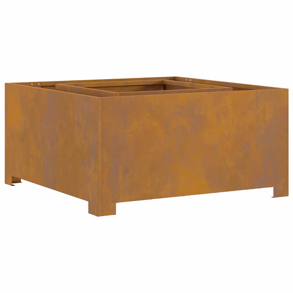 Feuerplatz Braun 80 x 80 x 40 cm Witterungsbeständiger Stahl