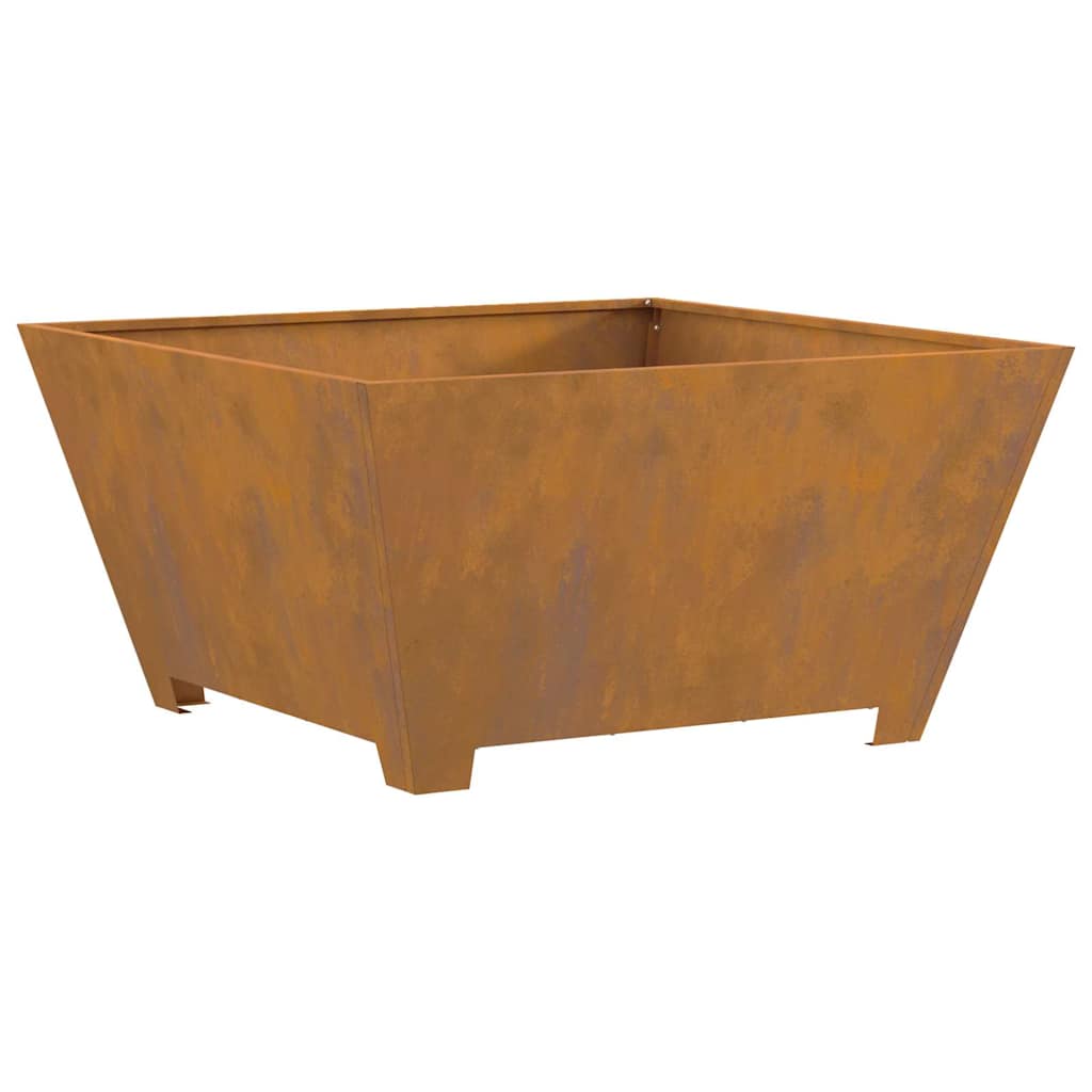 Feuerplatz Braun 80 x 80 x 40 cm Witterungsbeständiger Stahl