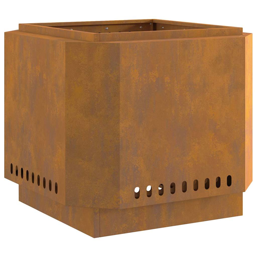 Feuerplatz Braun 58 x 58 x 51 cm Witterungsbeständiger Stahl