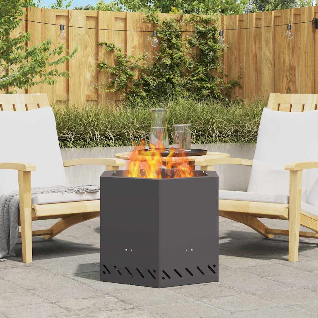 Feuerplatz Schwarz 58 x 58 x 51 cm Kaltgewalzter Stahl