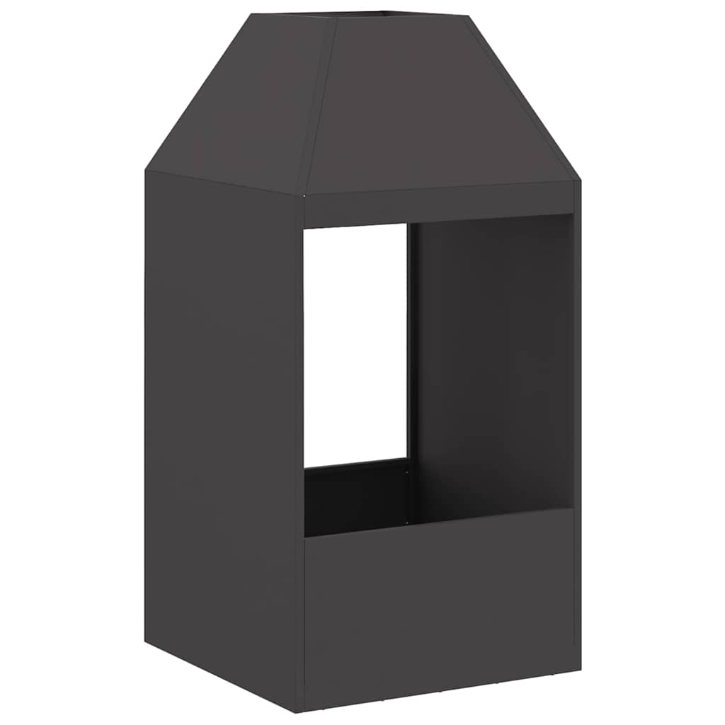 Feuerplatz Schwarz 50 x 50 x 100 cm Kaltgewalzter Stahl