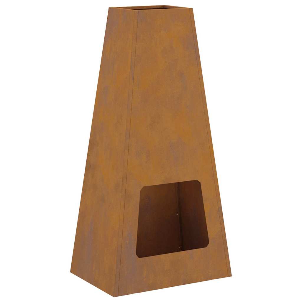 Feuerplatz Braun 50 x 35 x 100 cm Witterungsbeständiger Stahl