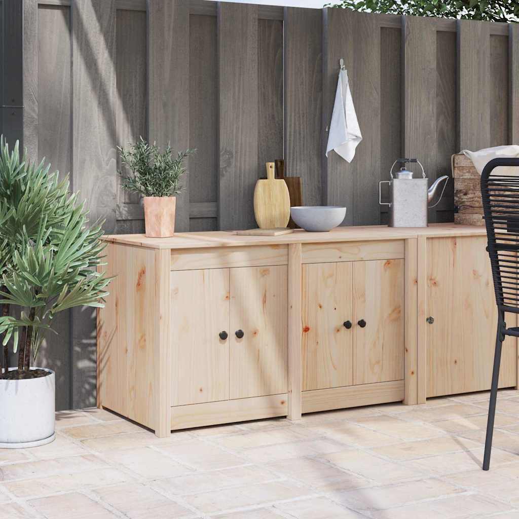 Küchenschrank mit Tür Braun 106 x 55 x 64 cm Massivholz Kiefer