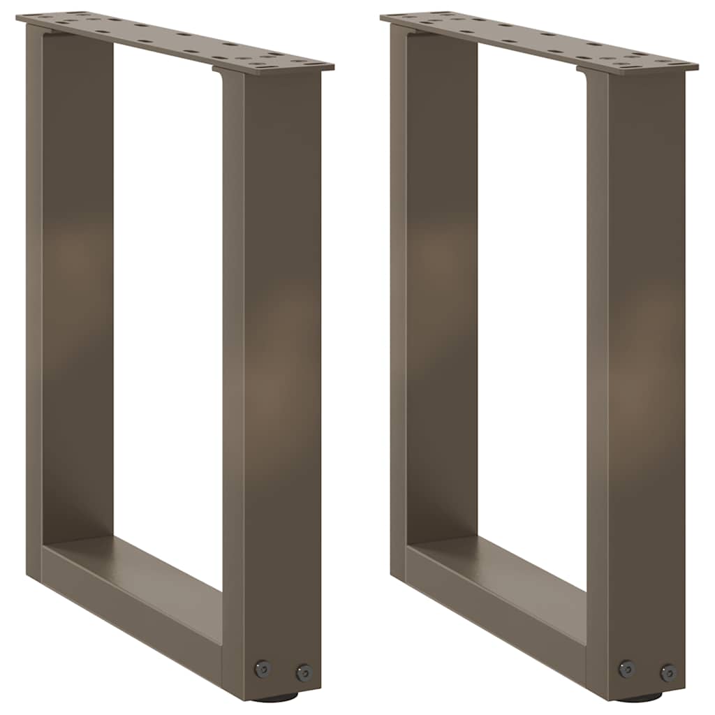 Coffee table legs U-shape 2 pcs. Natural steel 38x(42-43) cm steel