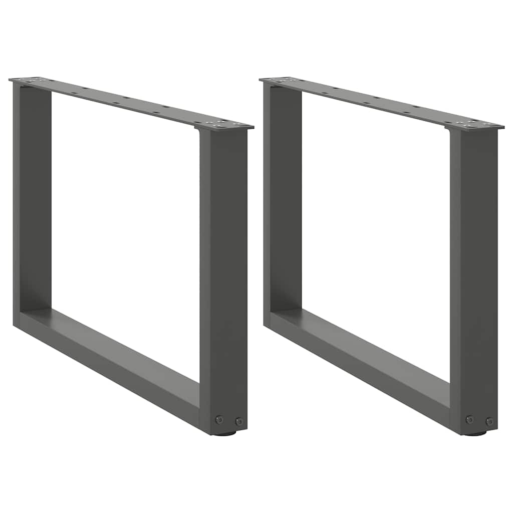 Coffee table legs U-shape 2 pcs. Anthracite 60x(42-43) cm steel