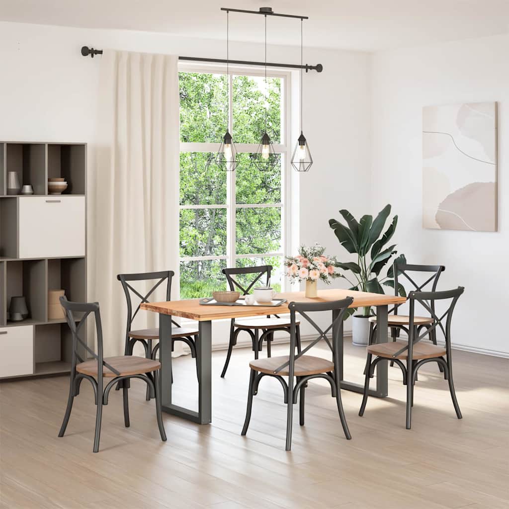 Dining table legs U-shape 2 pcs. Anthracite 60x(72-73) cm steel