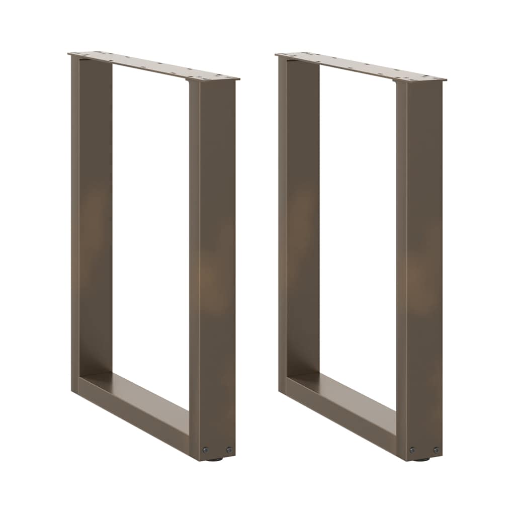 Dining table legs U-shape 2 pcs. Natural steel 70x(72-73) cm steel