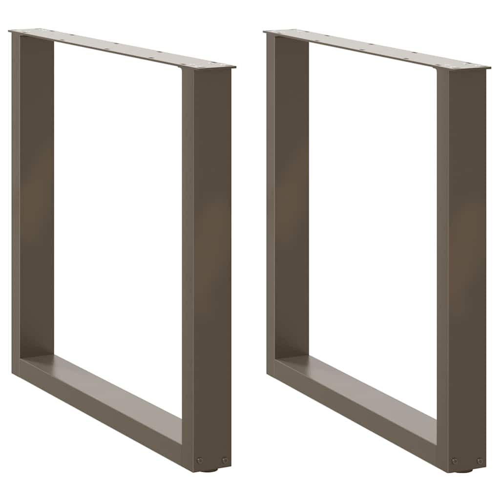 Dining table legs U-shape 2 pcs. Natural steel 80x(72-73) cm steel