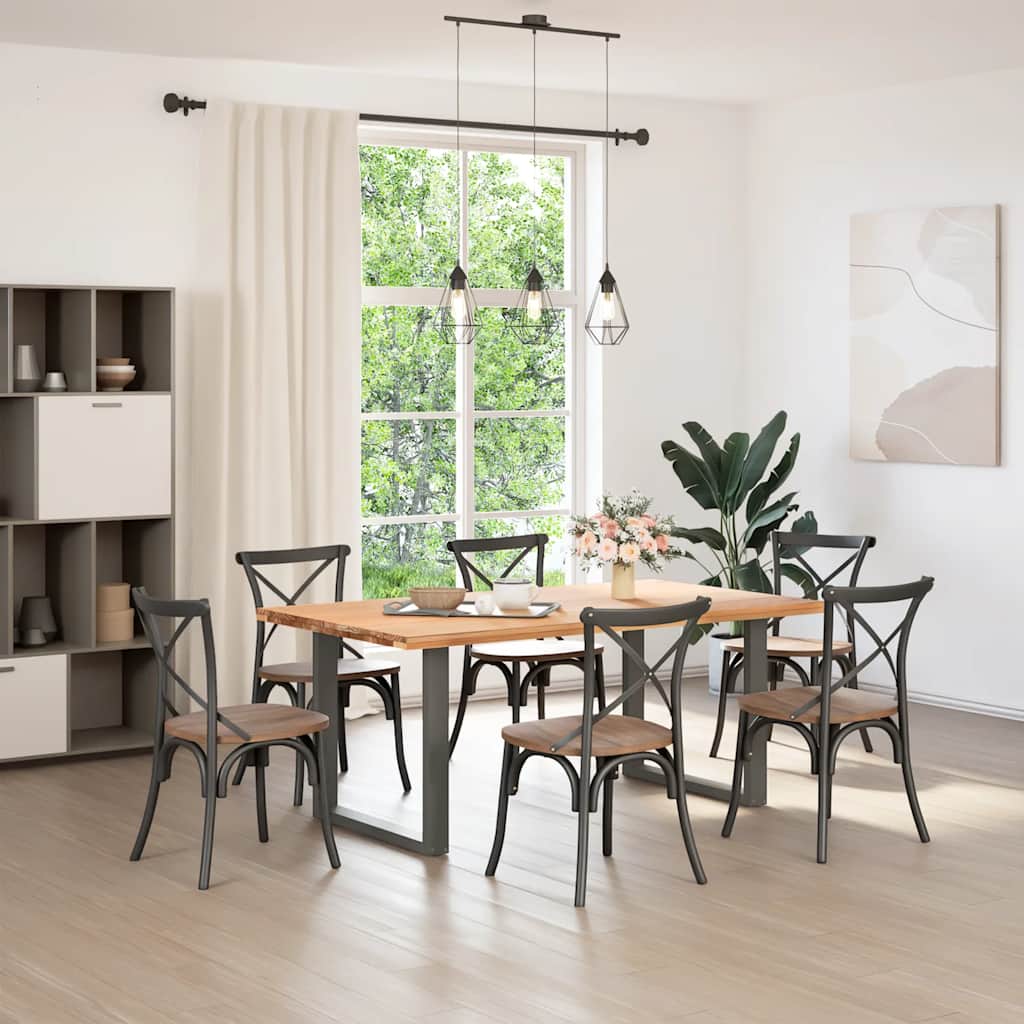 Dining table legs U-shape 2 pcs. Anthracite 90x(72-73) cm steel