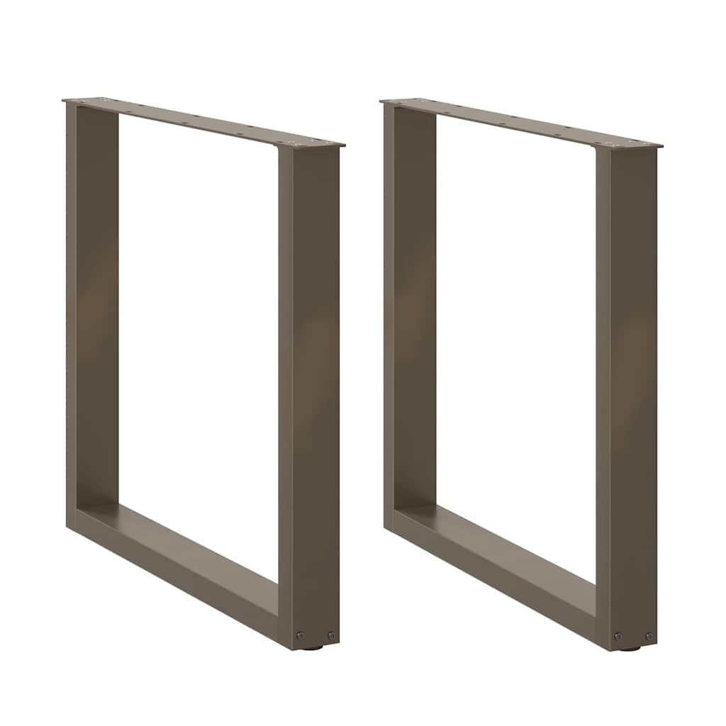 Dining table legs U-shape 2 pcs. Natural steel 90x(72-73) cm steel