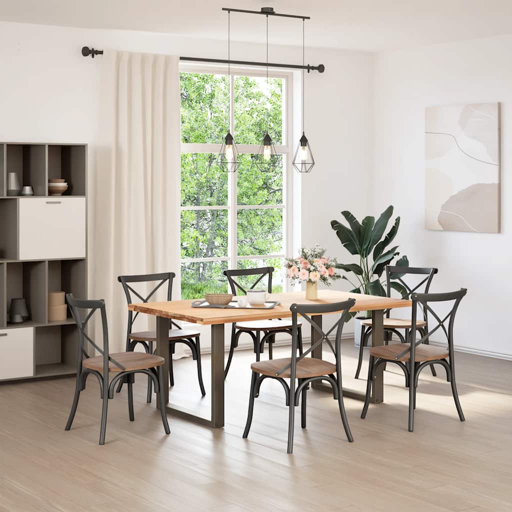 Dining table legs U-shape 2 pcs. Natural steel 90x(72-73) cm steel