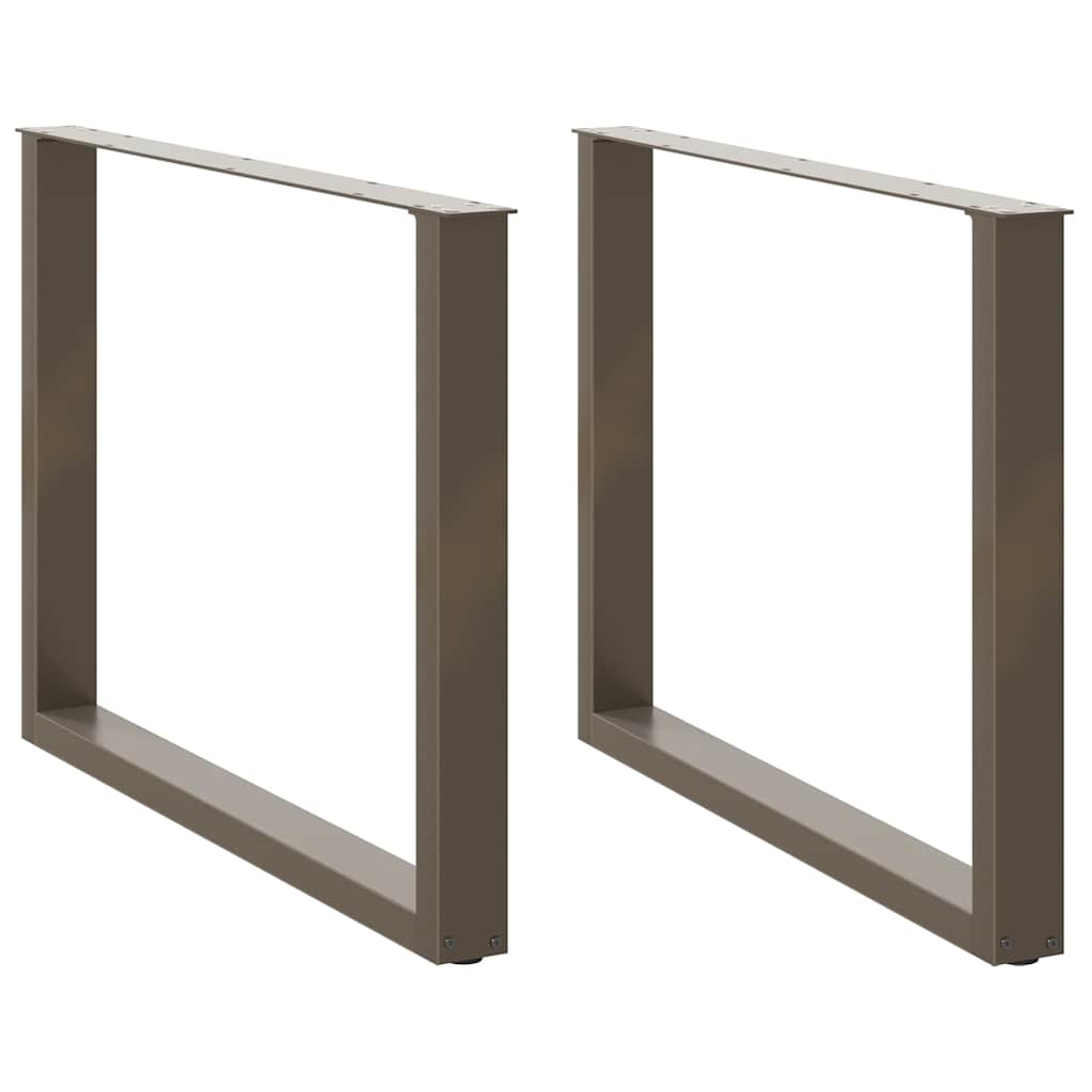 Dining table legs U-shape 2 pcs. Natural steel 100x(72-73) cm steel