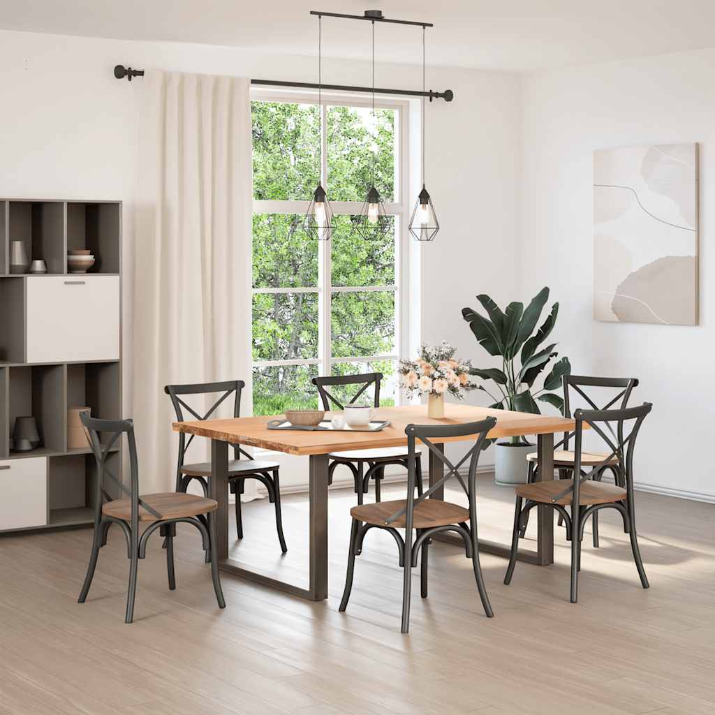 Dining table legs U-shape 2 pcs. Natural steel 100x(72-73) cm steel