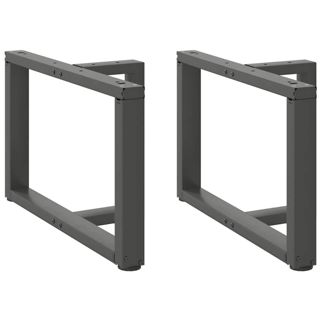 Coffee table legs T-shape 2 pcs. Anthracite 60x25x(42-43) cm steel